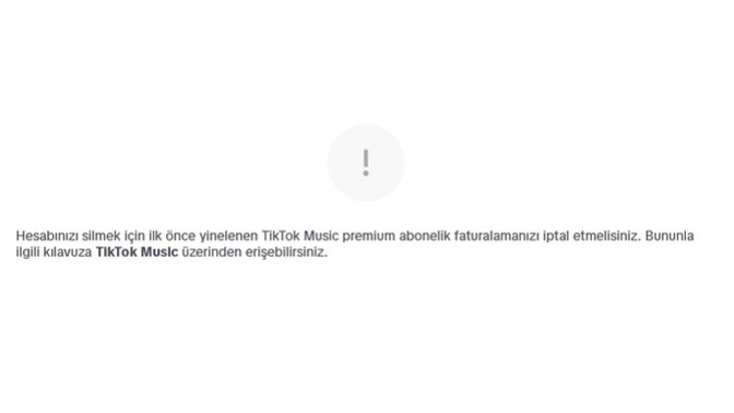 Tiktok hesabımı silemiyorum yardım?