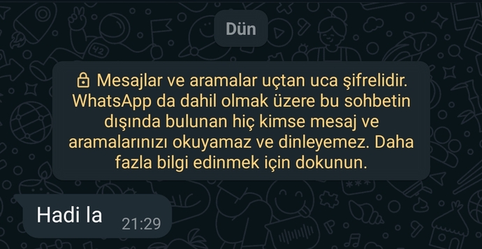 Son gelen mesajınız neydi?