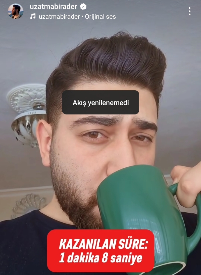 Bugün Instagramda 3637 kez aynı videoyu izledim bir şey olmaz değil mi?