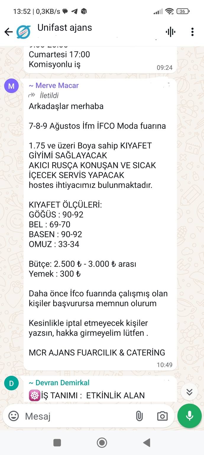 Kızlar, Böyle bir işe gider misiniz?