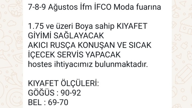 Kızlar, Böyle bir işe gider misiniz?