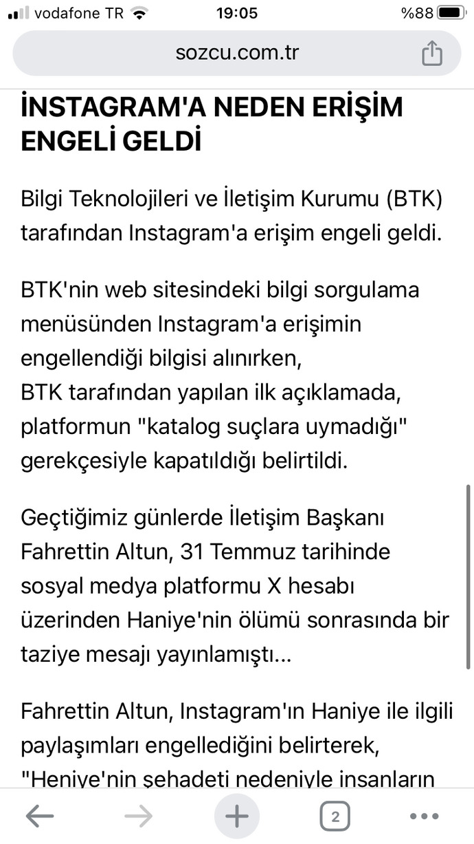 İnstagram bloke oldu açılmıyor ne düşünüyorsunuz bu konuyla ilgili?