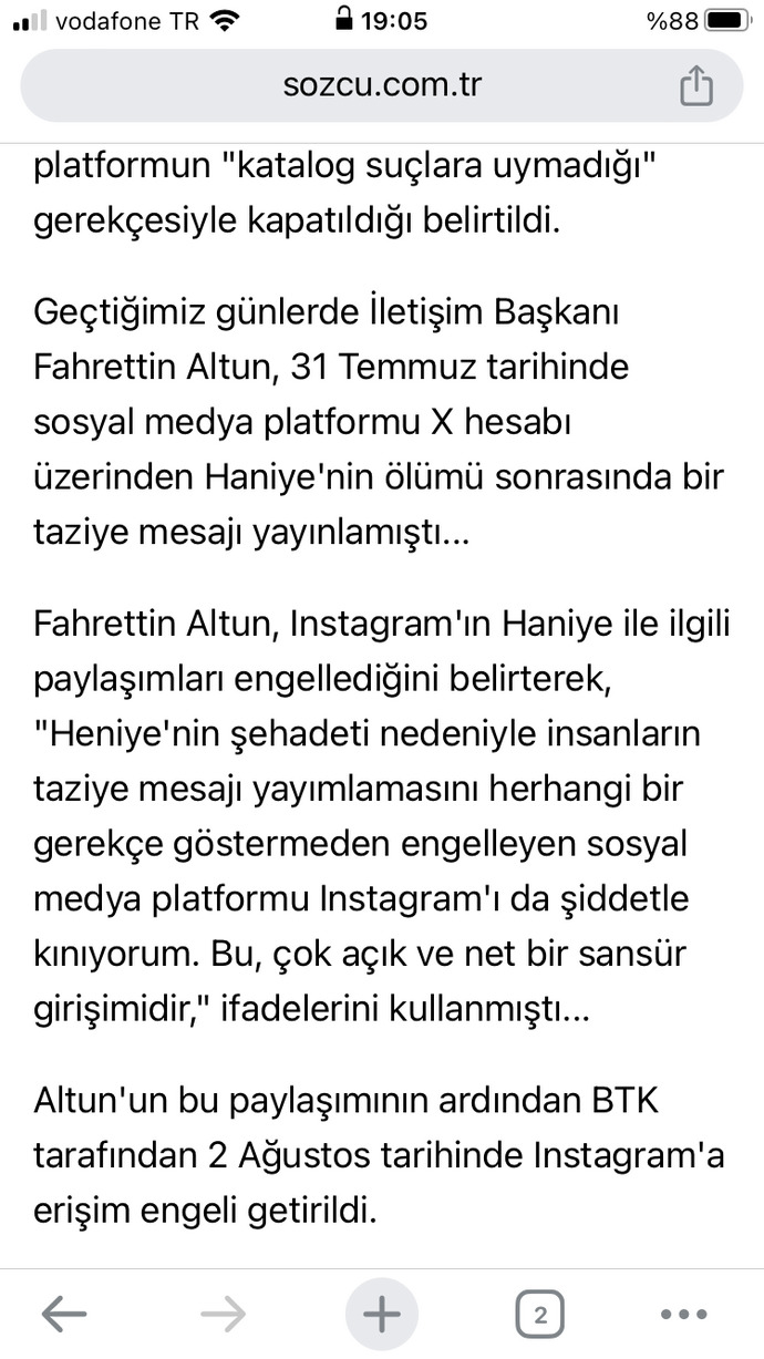 İnstagram bloke oldu açılmıyor ne düşünüyorsunuz bu konuyla ilgili?