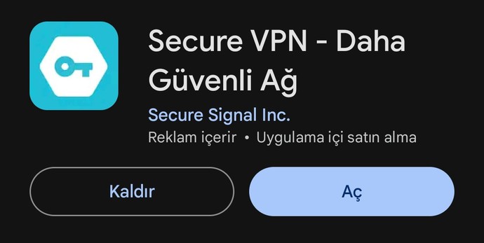 Secure VPN İndirin Google Playden. Instagram o zaman çalışıyor?