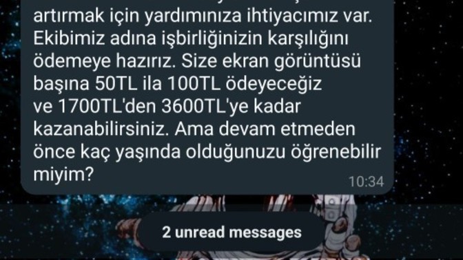 Bu tarz mesajlar bir tek bana mı geliyor?