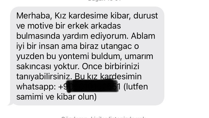 Ay çok korktum bu ne nerden geldi numaram kimlerde var?