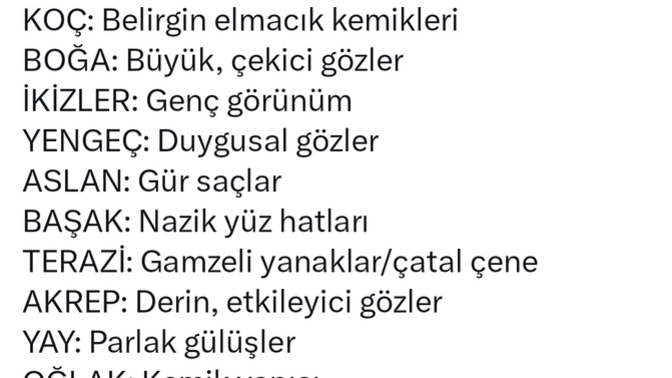 Burçlara göre fiziki en güzel özelliğin nedir?