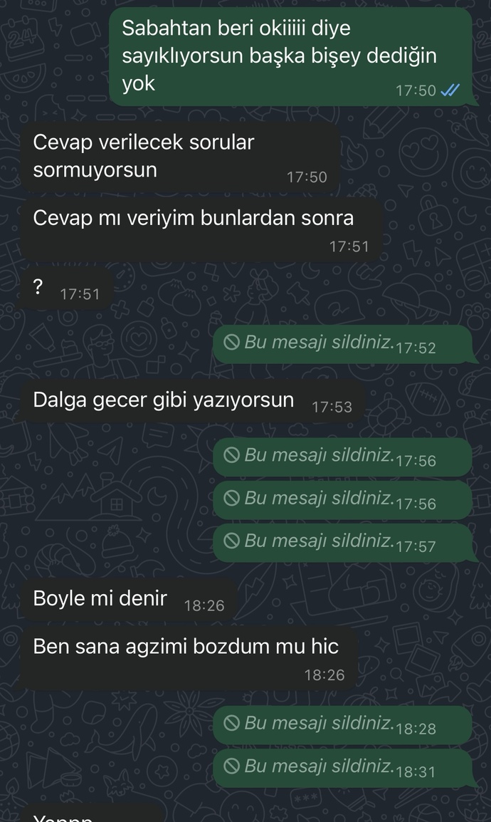 Sizce eski sevgilim artık bana yazmaz mi?