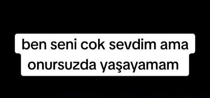 Ben seni çok sevdim ama onursuzda yaşayamam diyip bitirdiğiniz ilişkiniz oldumu?