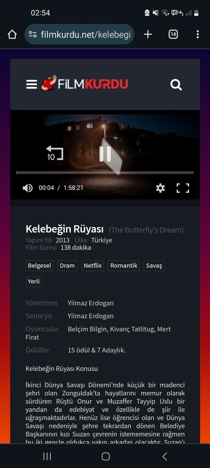 Bana filim önerileri verir misiniz?
