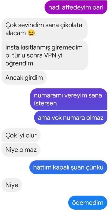 Evli olan flörtüm faturamı ödedi?