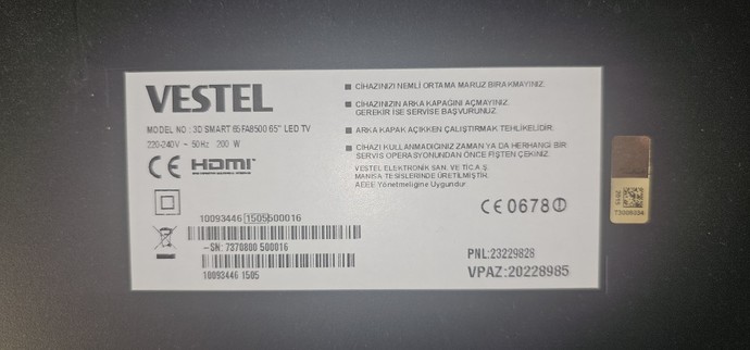 Vestel tv yazida kaliyor Yazilim?