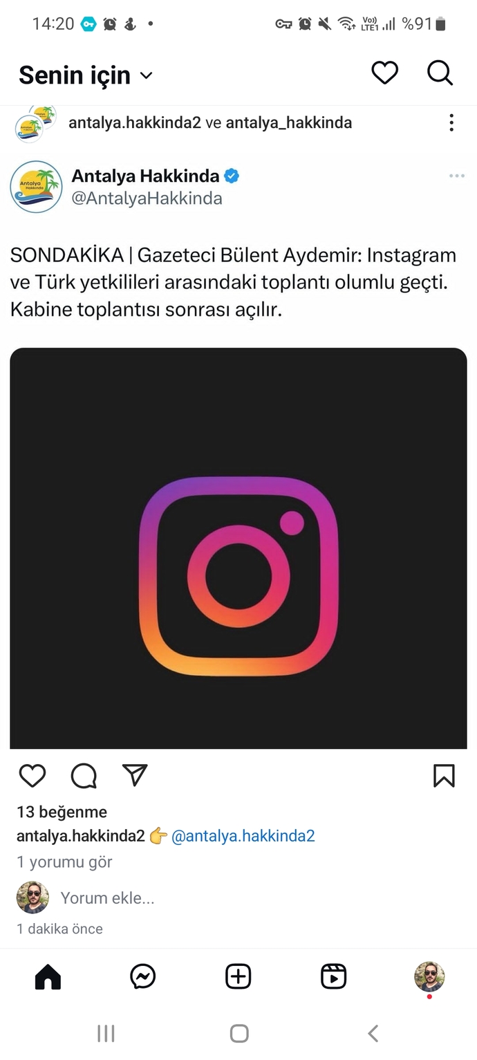 İnstagram bugün açılabilirmiş. Toplantı olumlu geçmiş. Kimler bekliyordu bu anı?