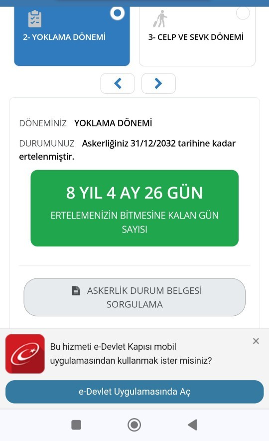 Neden 8 yıl görünüyor 28 yaşımda mı çağırılıcam?