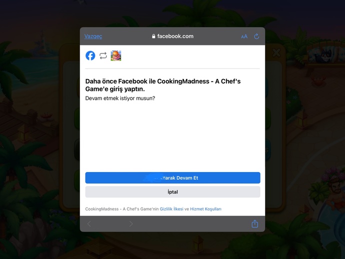 Oyuna başka Facebook hesabı ile giriş yapıcam ama olmuyor neden?