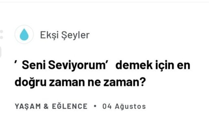 "Seni seviyorum" demek için en uygun zaman, ne zaman?
