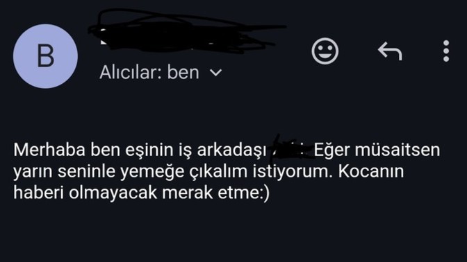 Kocamın arkadasi beni yemege davet etti?