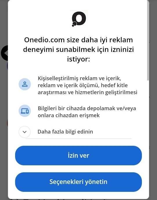 Az önce bir siteden bişey okuyacakken ekrana bu geldi?