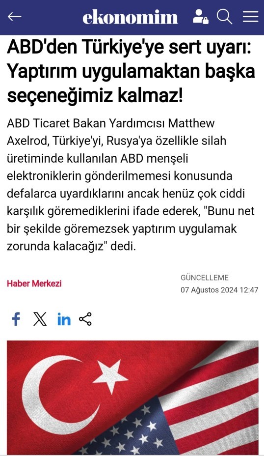 ABDnin ekonomik yaptırımı TRyi etkiler mi?