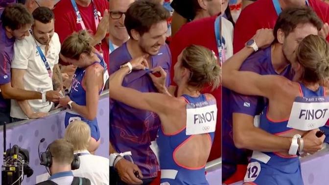 Olimpiyatlarda Avrupa rekoru kıran Fransız atlet Alice Finot, yarış sonrası erkek arkadaşına evlenme teklifi etti. Çok romantik değil mi?