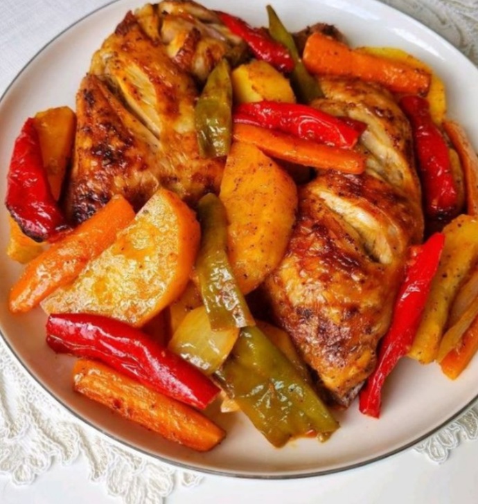Fırın da sebzeli tavuk sever misiniz?