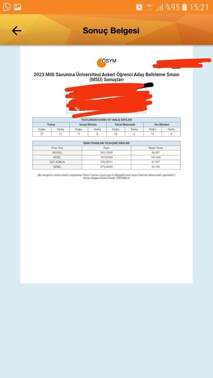 Yks sonucum çok enteresan değil mi?