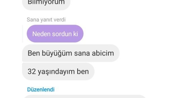 Holsandigim çocuk bana bunu dedi?