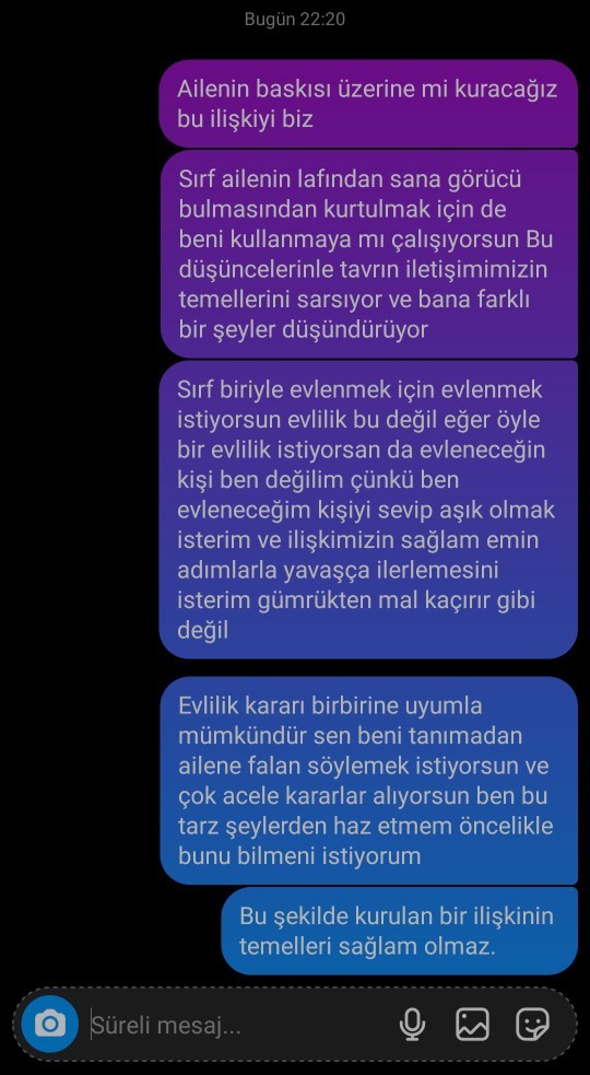 Arkadaşlar sizce dediklerimde haksız mıyım?