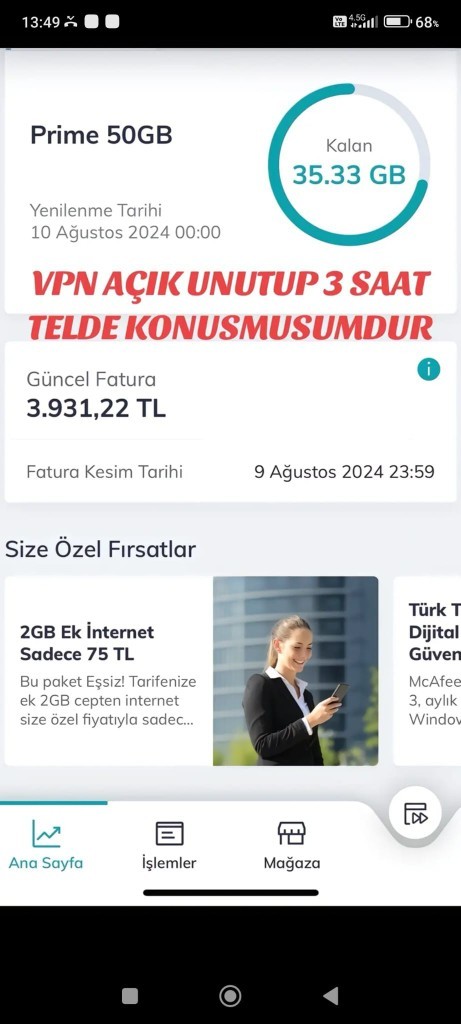 VPN faturama yansır mı?