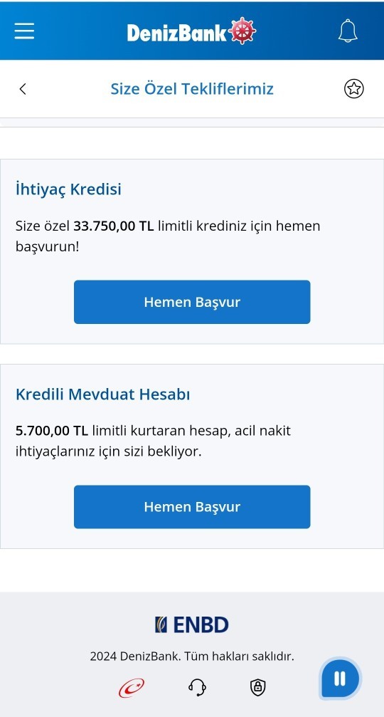 Hesap kartı kullandığım banka nın uygulamasında gördüm?