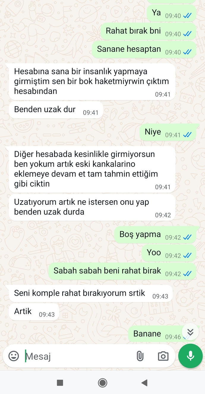 Böyle konuşan birini direk engellemelimiyim?