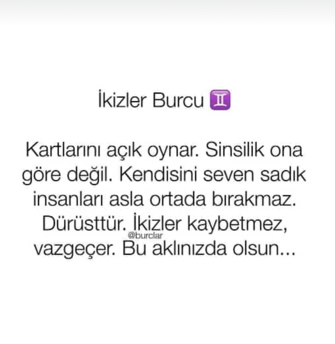 İkizler burcunu nasıl bilirsiniz? Bilmiyorsanız tanıyın 😂 teşekkürler 😂?