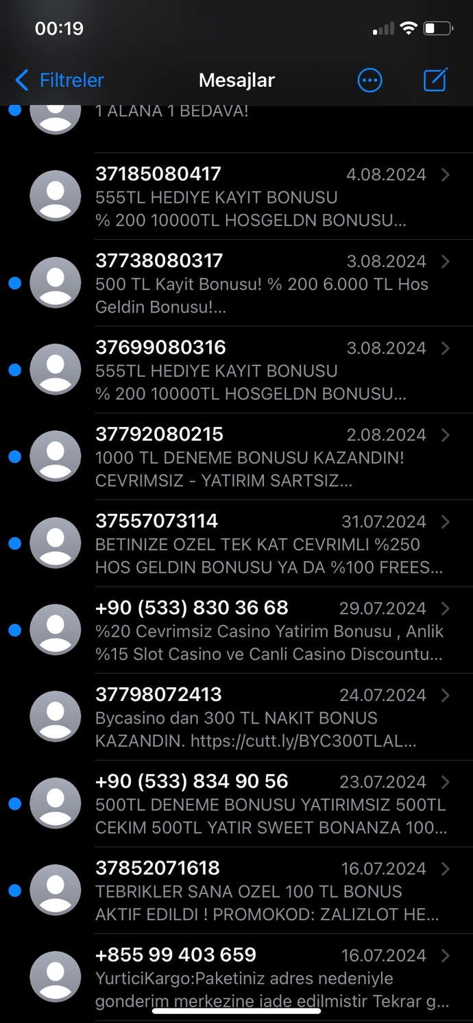 Bu smsler neden geliyor nasıl iptal olur?