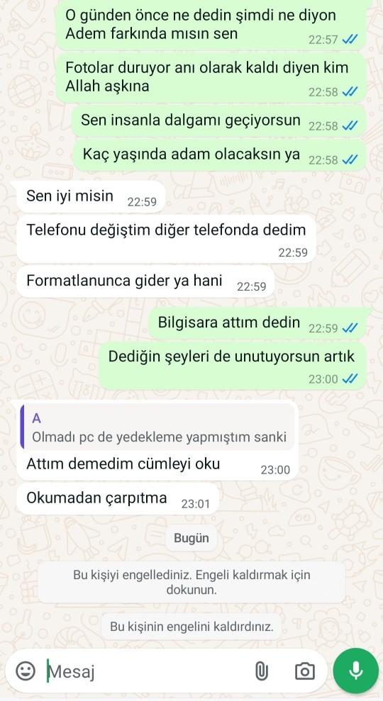 Arkadaşlar eski sevgilim bendeki fotoğraflar silindiği için atacaktı sonra bunu yazdı nasıl cevap vermeliyim?
