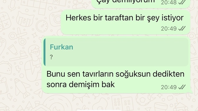 Geç cevap veren erkekten olur mu?