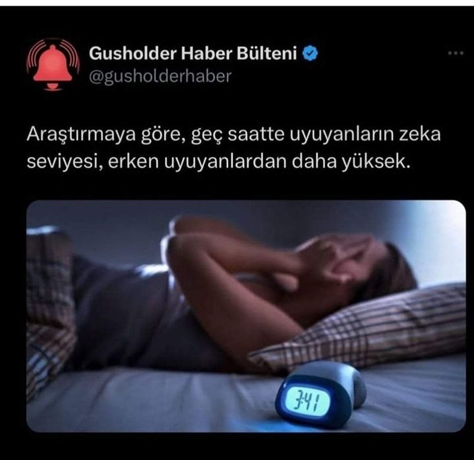 Gece geç yatmayı sever misiniz?