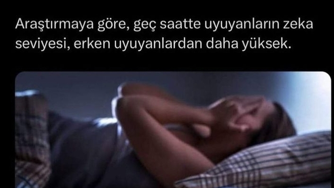 Gece geç yatmayı sever misiniz?