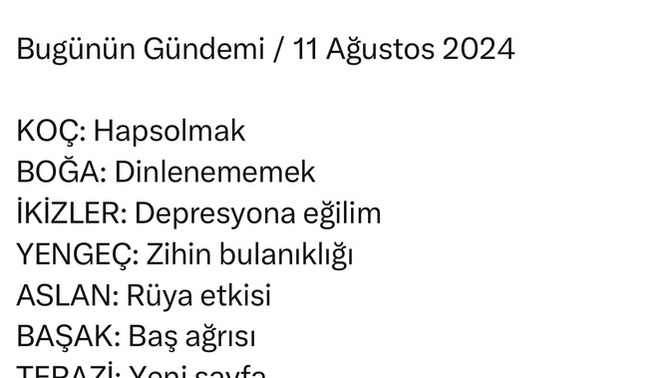 Bugünün burç gündeminiz doğru mu?