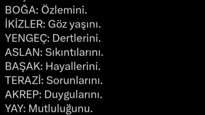Burcuna göre en çok ne saklarsın?