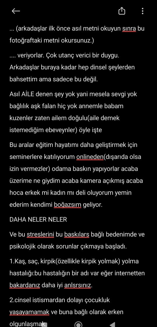 Aile baskısı? Yardım edinizz?
