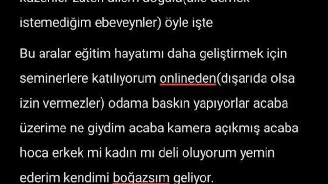 Aile baskısı? Yardım edinizz?