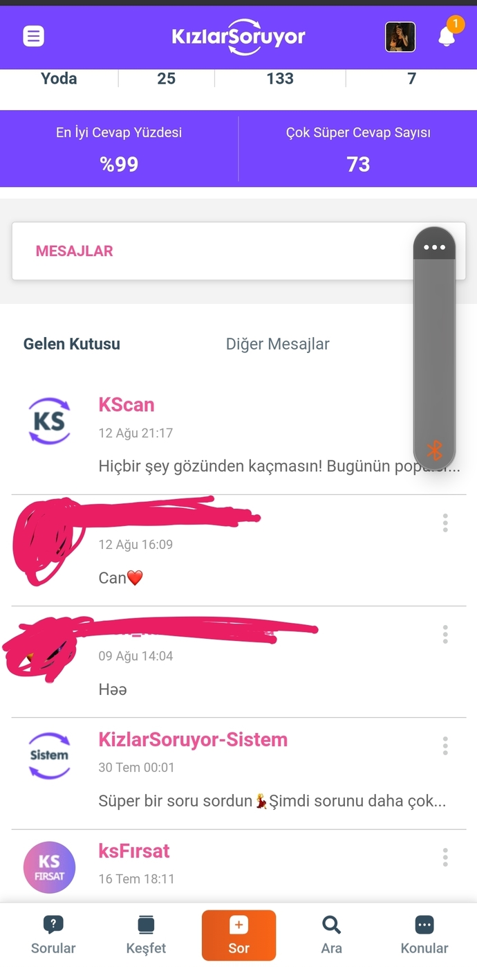 Dm ekran fotonu burada paylaşmaya cesaretin var mı?