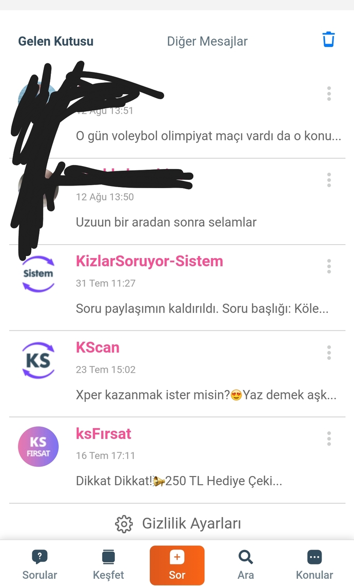 Dm ekran fotonu burada paylaşmaya cesaretin var mı?