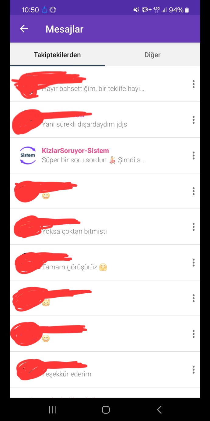 Dm ekran fotonu burada paylaşmaya cesaretin var mı?