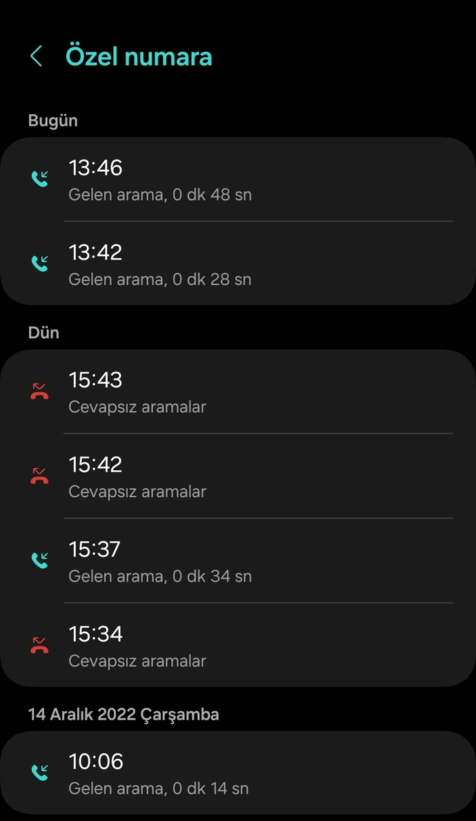 Özel numaradan arayanı nasıl bulurum?