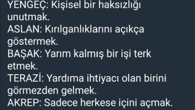 Burcuna göre asla yapmayacağın şey nedir?