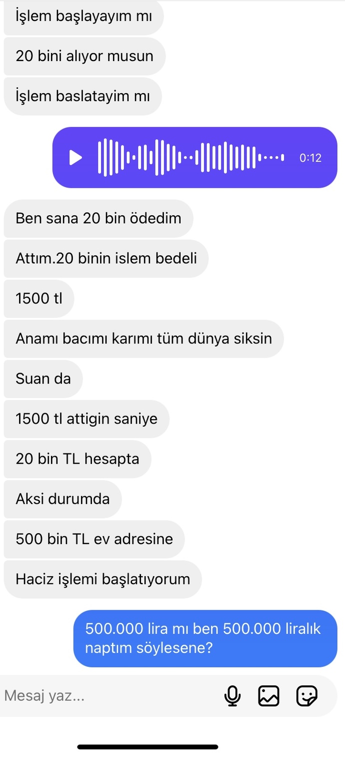 Böyle bişi olabilir mi beni mi koparmaya çalışıyor?