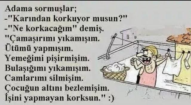 Karısından korkmayan erkek var mıdır?