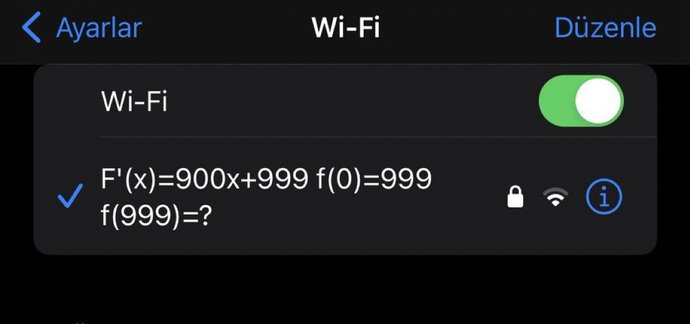 Wifi sifremi. Bulan sizce bunu hak etmemis mi?