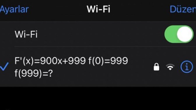 Wifi sifremi. Bulan sizce bunu hak etmemis mi?